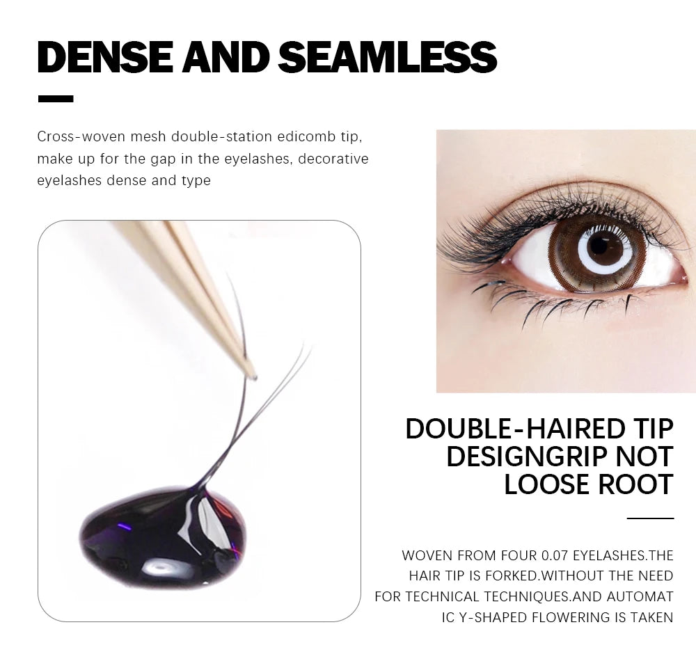 DeceMars L-curl M Curl YY 3D 4D 5D 6D Eyelash Extension 12 Lines for Makeup False Eyelashes Tidesmit