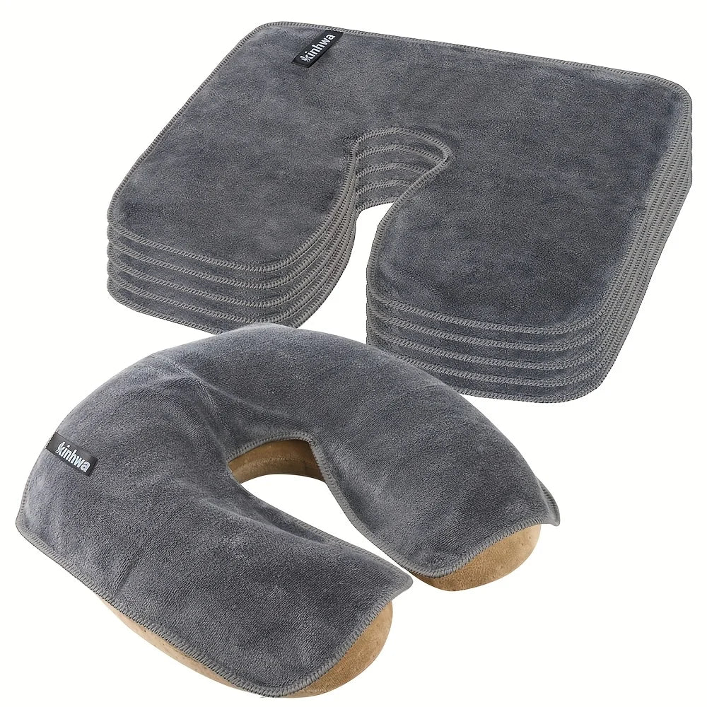 Microfiber Face Cradle Covers - 6pc Washable Soft SPA Head Pads Relaxation Treatment Tidesmit