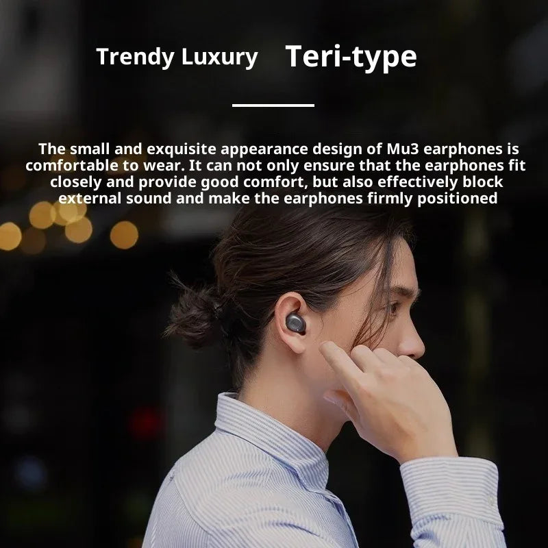 Tidesmit Hi-Fi Wireless Noise Cancelling Earbuds - Black & Gray Edition Tidesmit