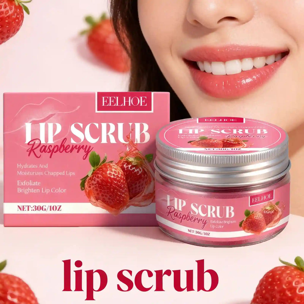 Strawberry Lip Scrub Exfoliating Balm | Moisturizing Lip Care 30g Lip Care Tidesmit