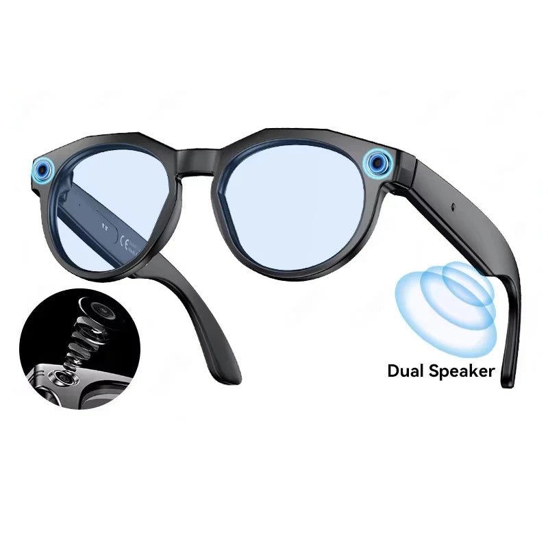 AI Smart Glasses with 8K Camera and Voice Translation - Tidesmit Anti blue light Tidesmit