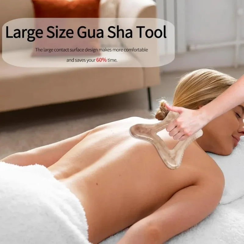Large Resin Gua Sha Body Massage Tool for Deep Tissue Recovery (Pink) Body Shaping Massage Equipment Tidesmit