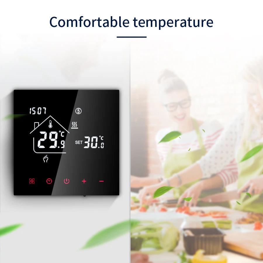 Tuya WiFi Smart Thermostat LCD Display Touch Screen for Gas Boiler Temperature/Electric Floor Heating Water Remote Controller