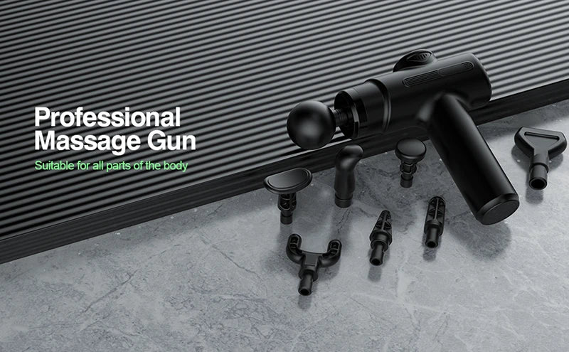 Deep Tissue Massage Gun - 8 Head Rechargeable Muscle Relief Device Back Massage Instrument Tidesmit