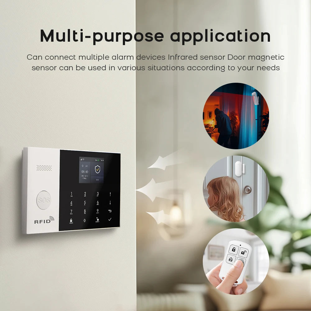 Smart Home Alarm System | WiFi GSM Motion Sensor Kit | Tidesmit EU Tidesmit