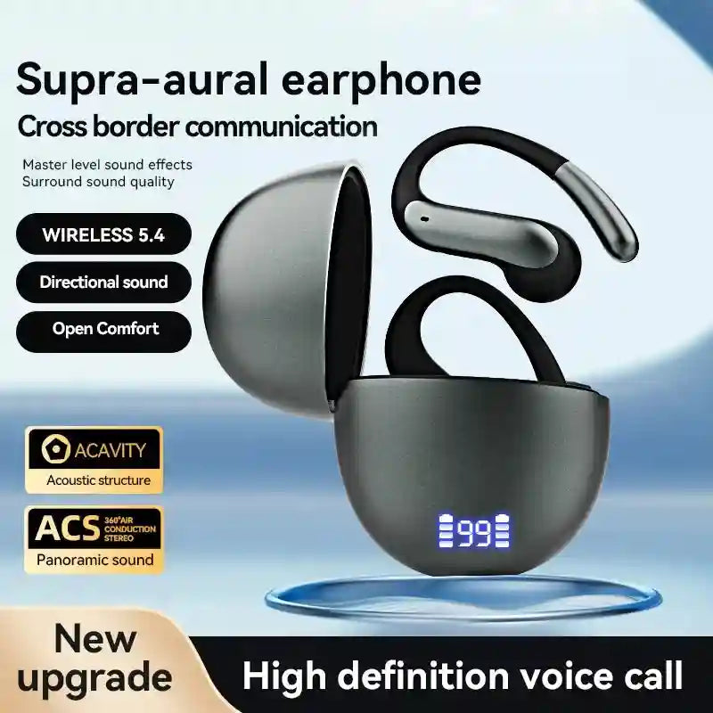 Wireless Over-Ear Headphones with Active Noise Cancellation - Gray/Black/Purple Tidesmit