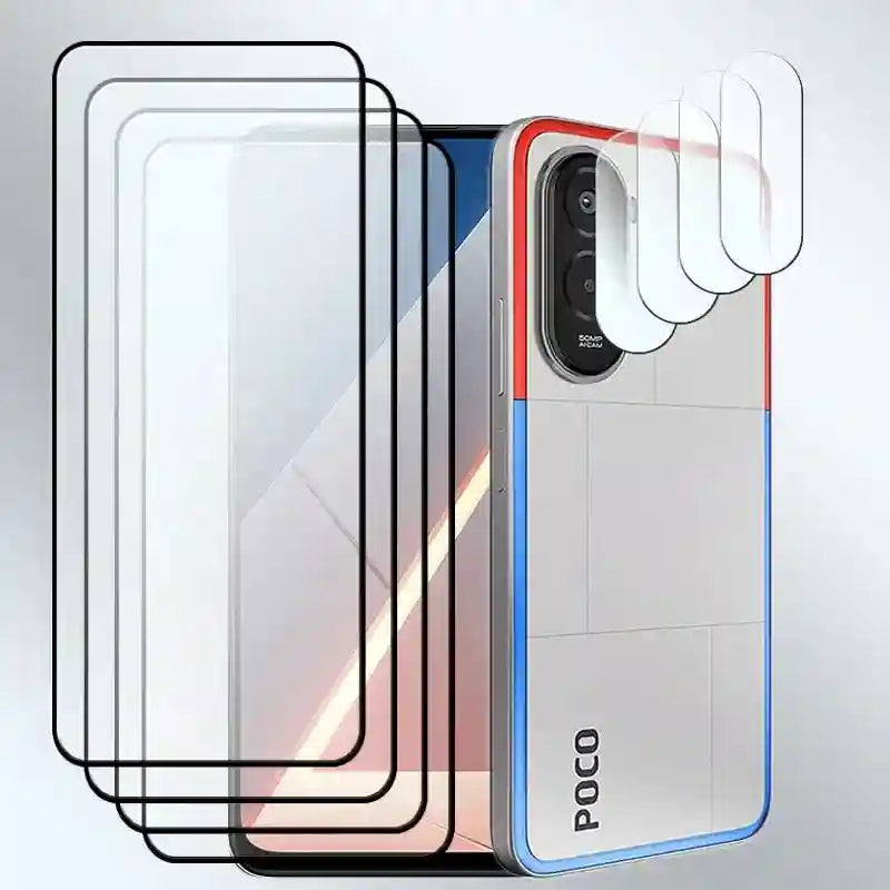 Xiaomi POCO M7 Screen Protector Tempered Glass 8-Piece Bundle Kit AE Tidesmit