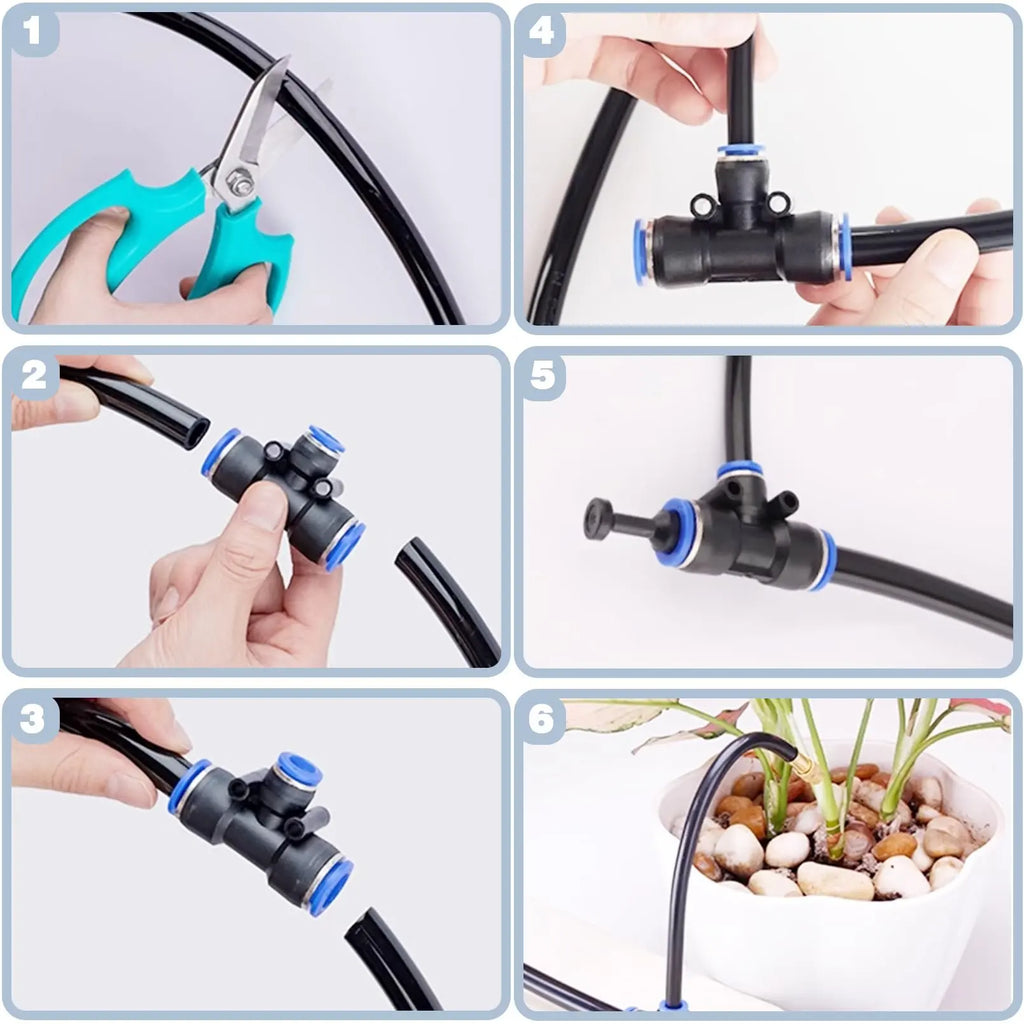 20M-5M DIY Universal Sprayer Kit 360° Curved Garden Automatic Irrigation System for Garden Plant Fogging Watering Irrigation New