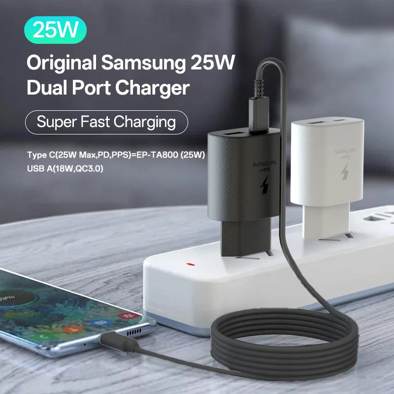 Samsung 25W USB-C Fast Charger Adapter - EU & US Plug Options Tidesmit