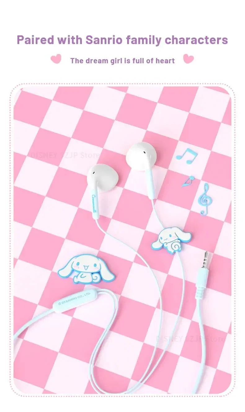 Sanrio Wired Earbuds Noise Isolating Audio Buds by Tidesmit - 4 Styles Tidesmit
