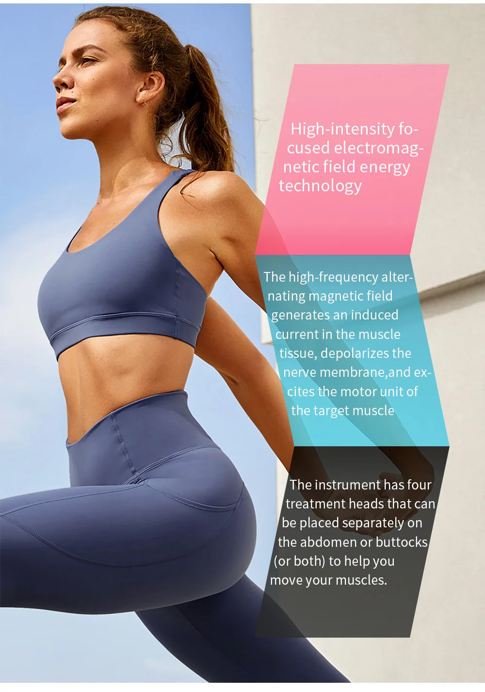 Portable EMS Muscle Stimulator RF Body Sculpting Device 6500W Relaxation Treatment Tidesmit