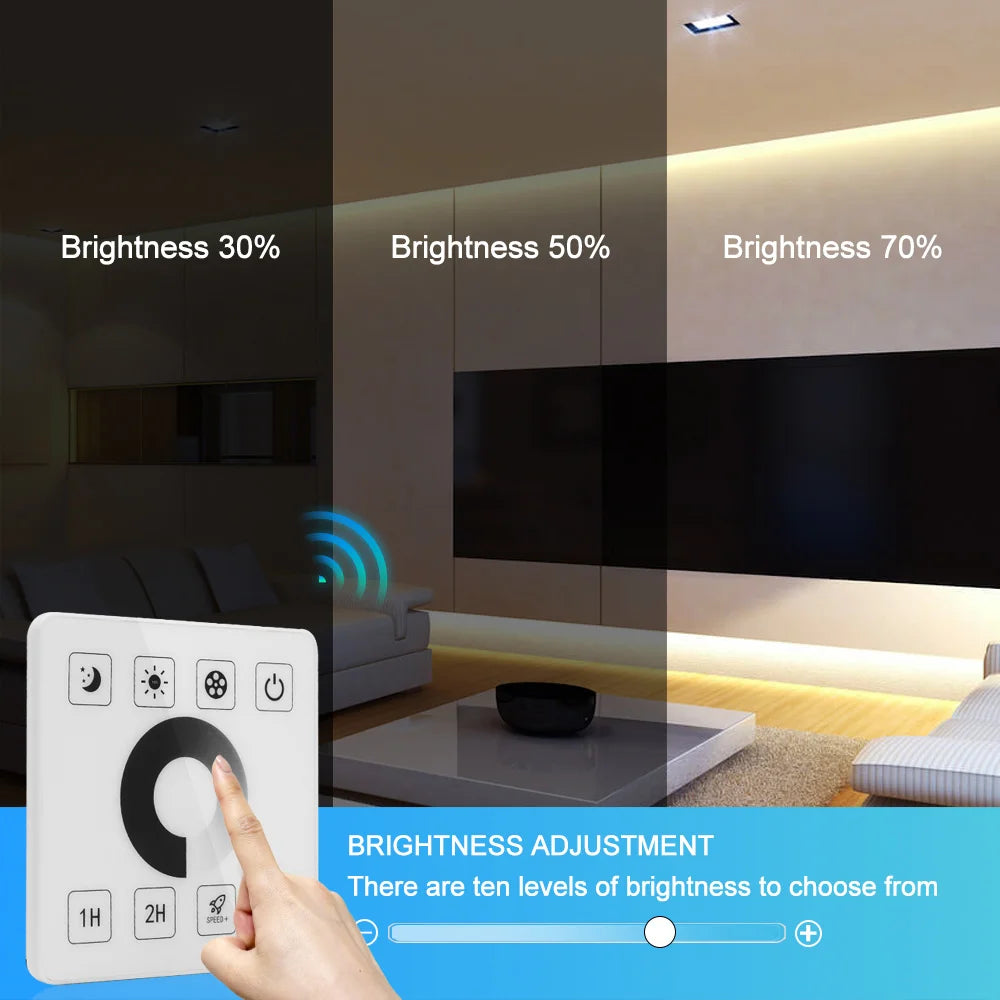 Wall Touch COB LED Neon Strip Light Wifi Bluetooth 23key Remote Control 220V Dimmer Power Kit 5m 10m 20m 40m 0.5m 240LED/m Flex