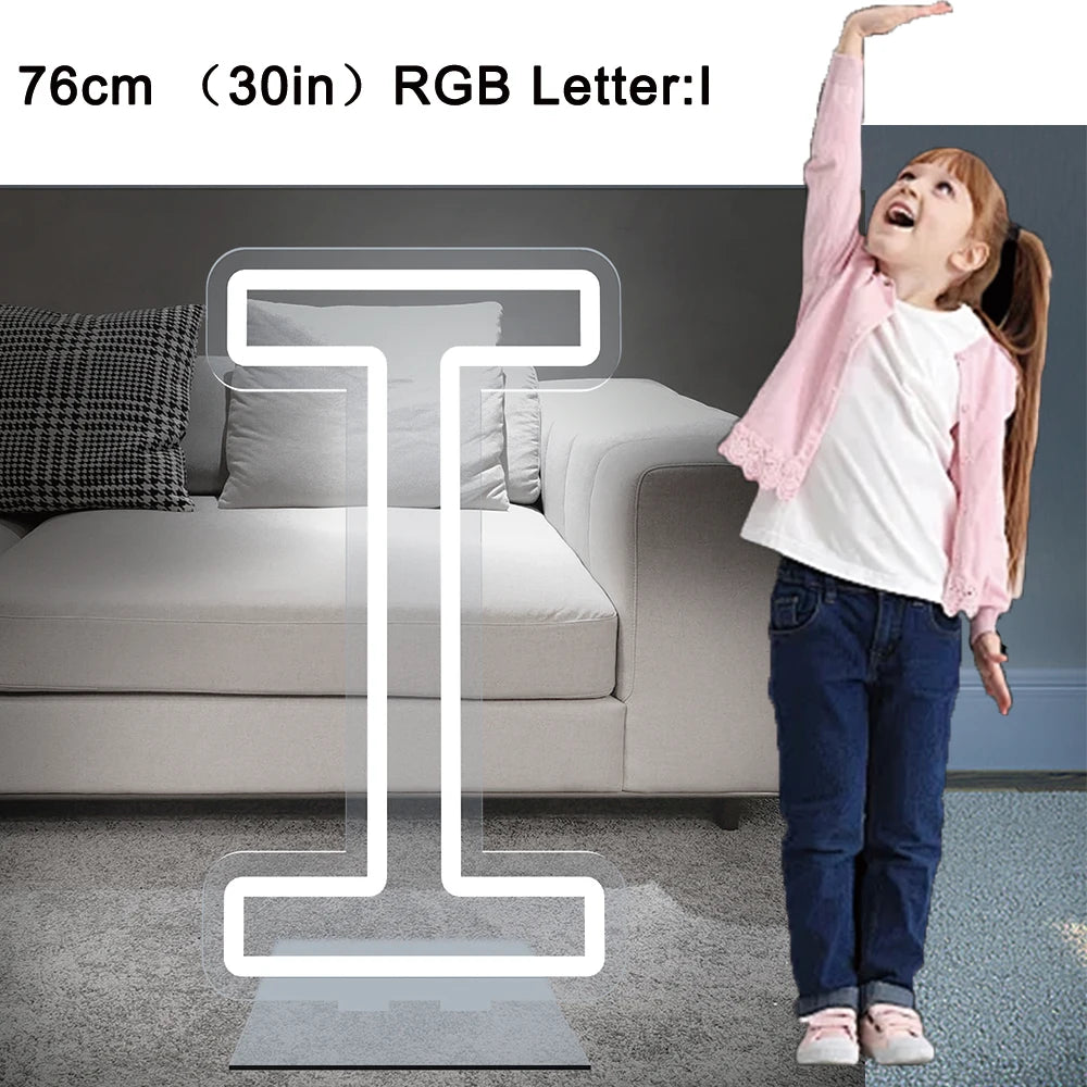 76cm Tall LED Alphabet Light Up Letters for Professional Event Decor 76cm I White Tidesmit
