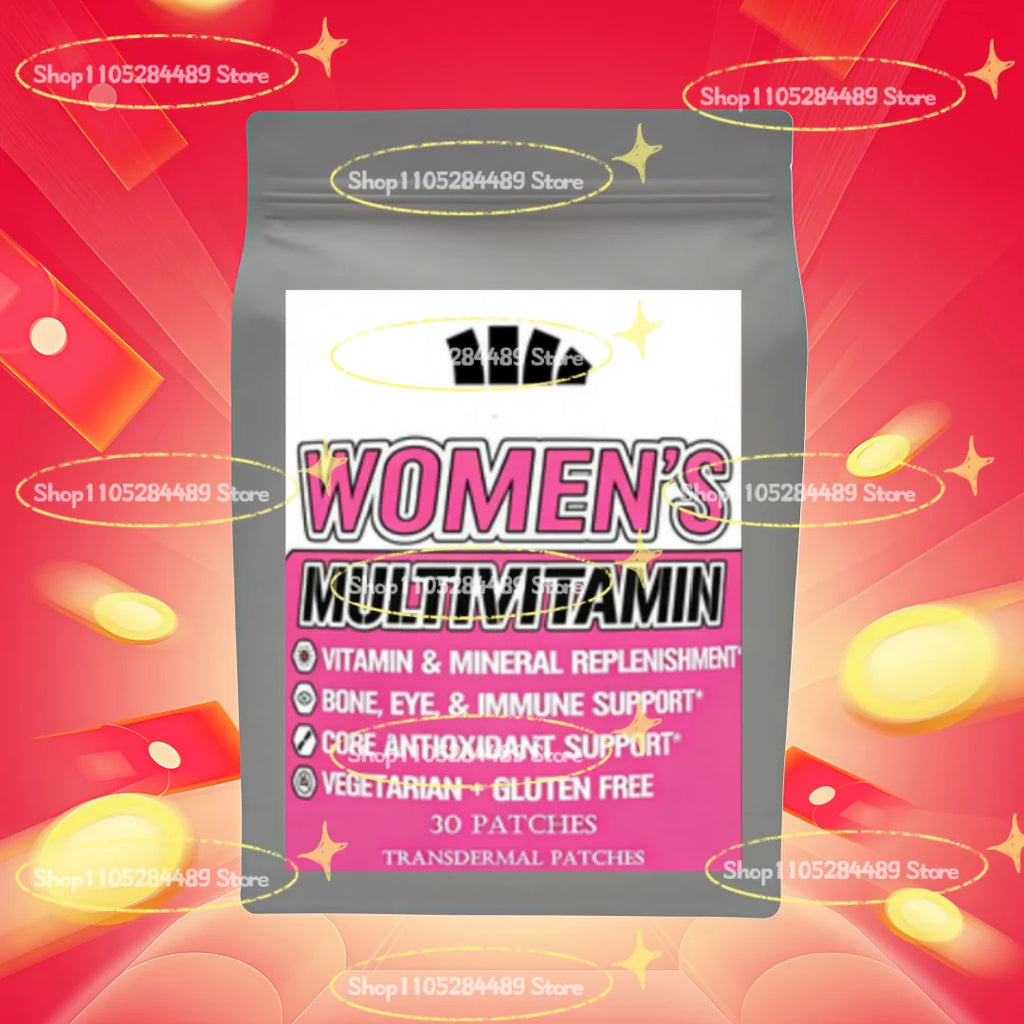 Women's Multivitamin Transdermal Patches With Itamin C & D, Iron, Zinc, Antioxidants & Bioflavonoids, Immune Support 30 Patches
