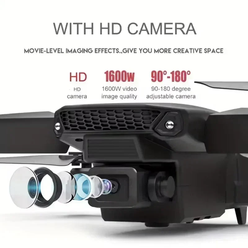 4K Camera Drone: Foldable Dual Lens WiFi RC Quadcopter for Beginners Tidesmit