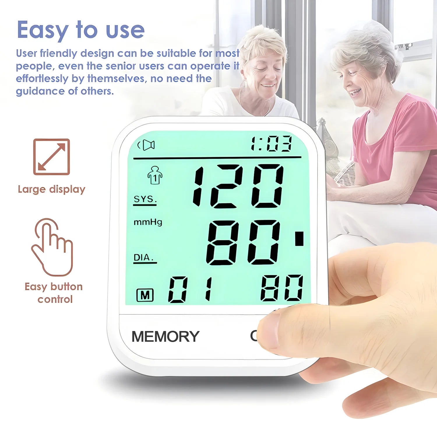 New Blood Pressure Monitor Upper Arm Automatic Tonometer Digital Tensiometer BP Monitor Medical Sphygmomanometer Health Care
