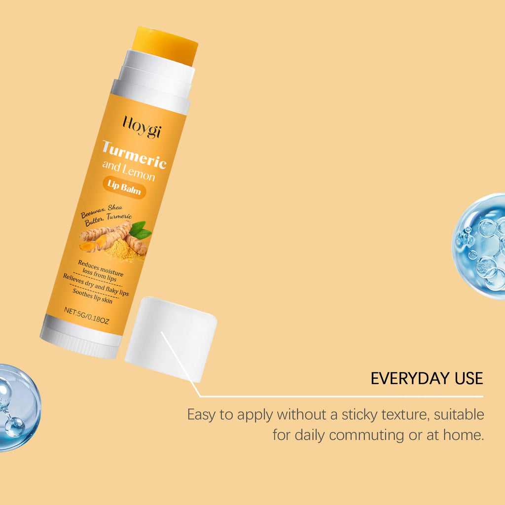 Turmeric Lemon Lip Balm for Dark Lips | Moisturizing Treatment Lip Care Tidesmit