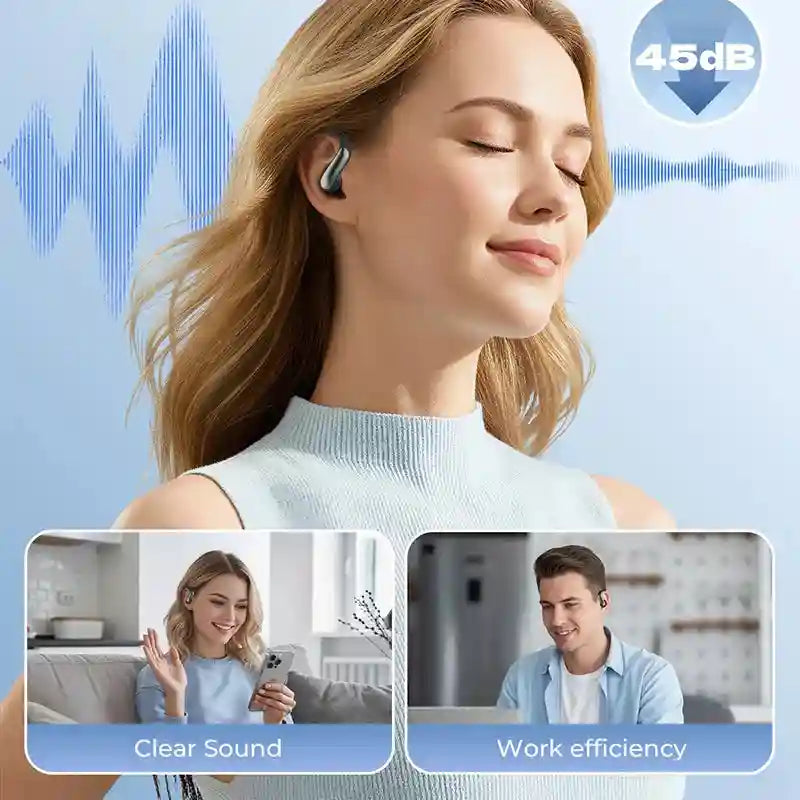 Wireless Over-Ear Headphones with Active Noise Cancellation - Gray/Black/Purple Tidesmit