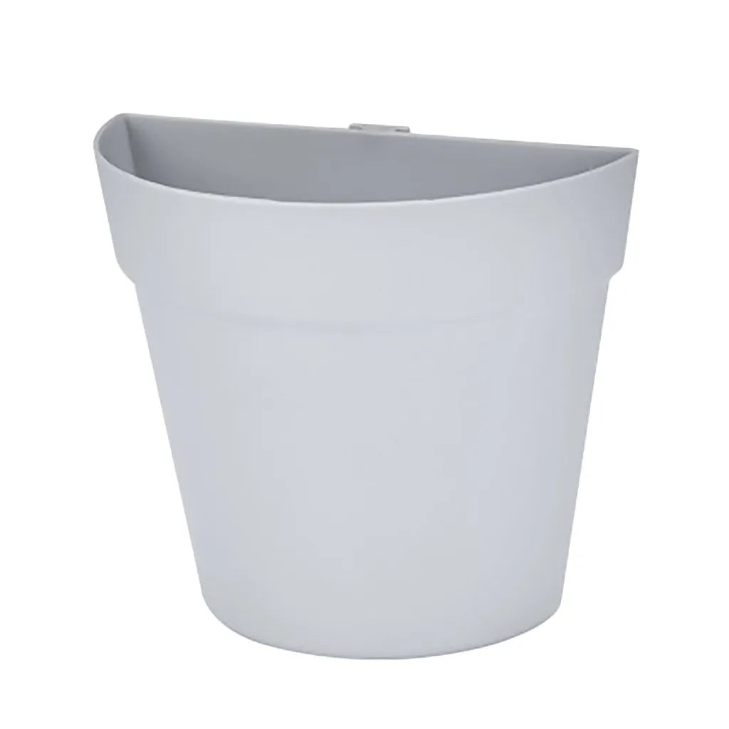 Home Wall Garden Balcony Plastic Wall-Mounted Flower Pots Ornament Semi Circular Planter Flower Pot Garden Supplies Home Decor