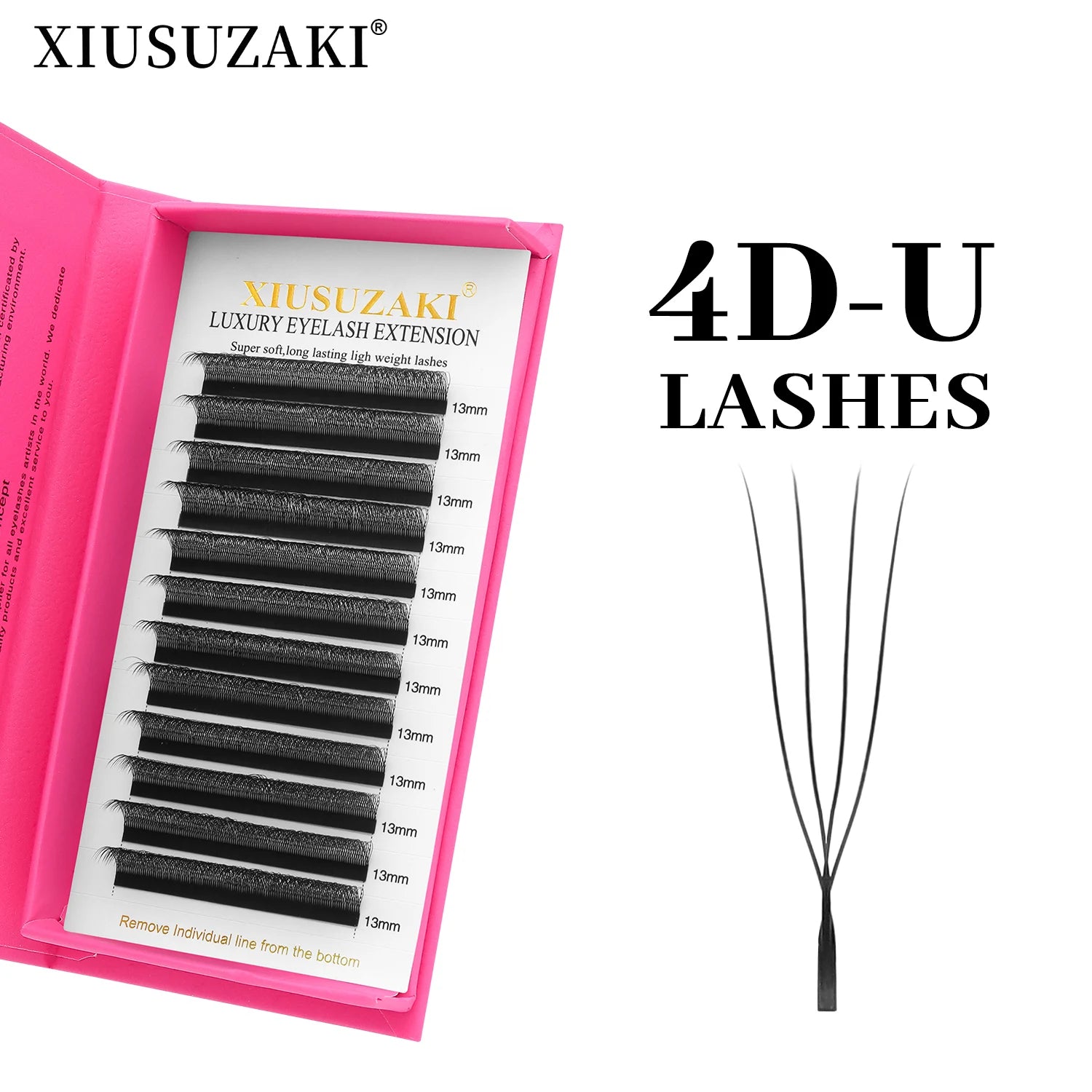 XIUSUZAKI U-Shaped YY 3D 4D 5D W Eyelash Extensions New Style U/W Lashes Extension Mink Premade Volume Fans False Eyelashes False Eyelashes U 4DW Tidesmit