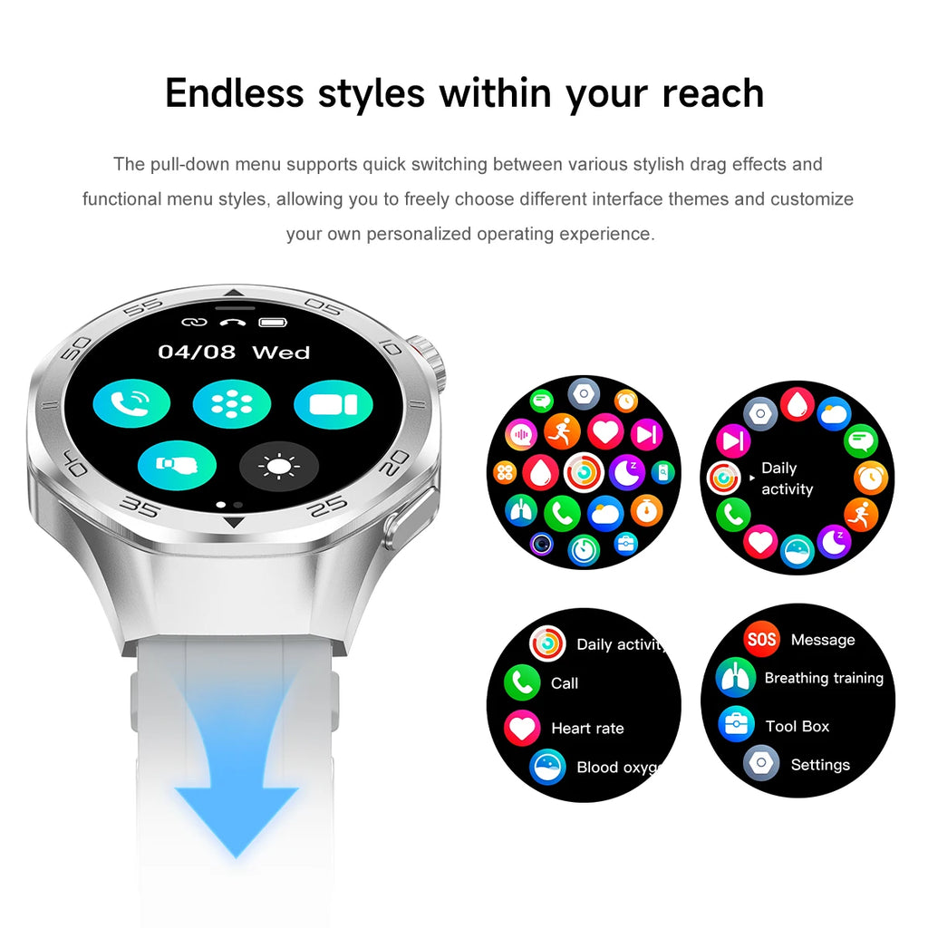 2026New Smart Watch GPS Positioning 3ATM Waterproof GPS Tracker Compass Men Bluetooth Call Heart rate 170+Sports Watch Men Women