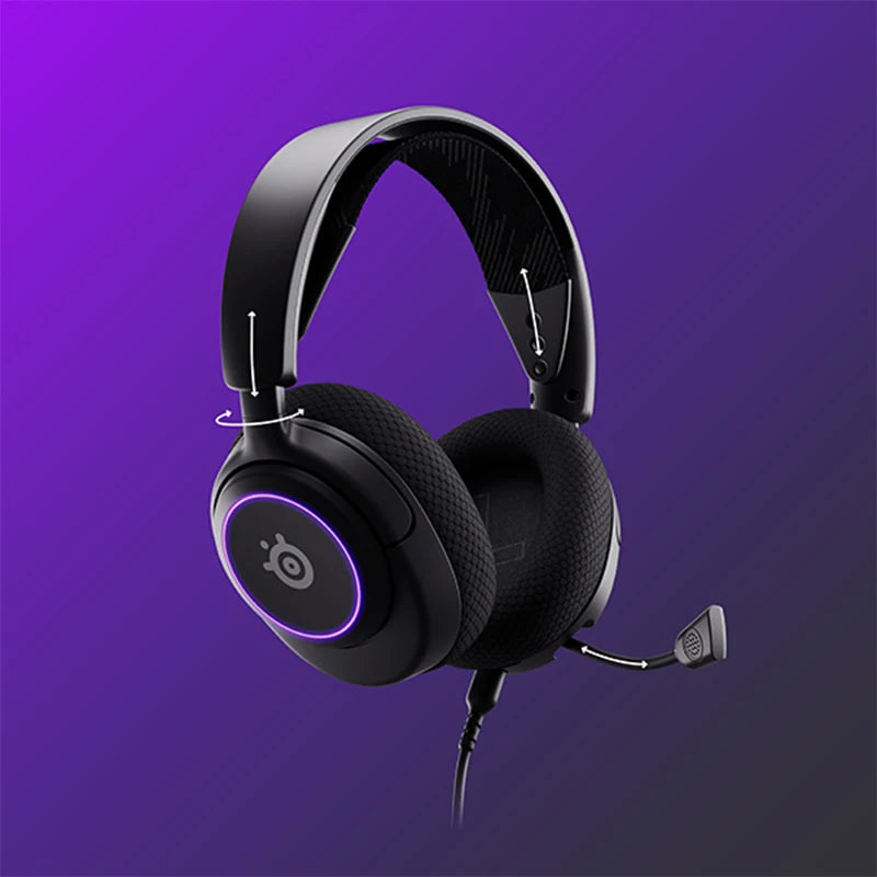 Arctis Nova 3 RGB Wired Gaming Headset | Spatial Audio White & Black Tidesmit