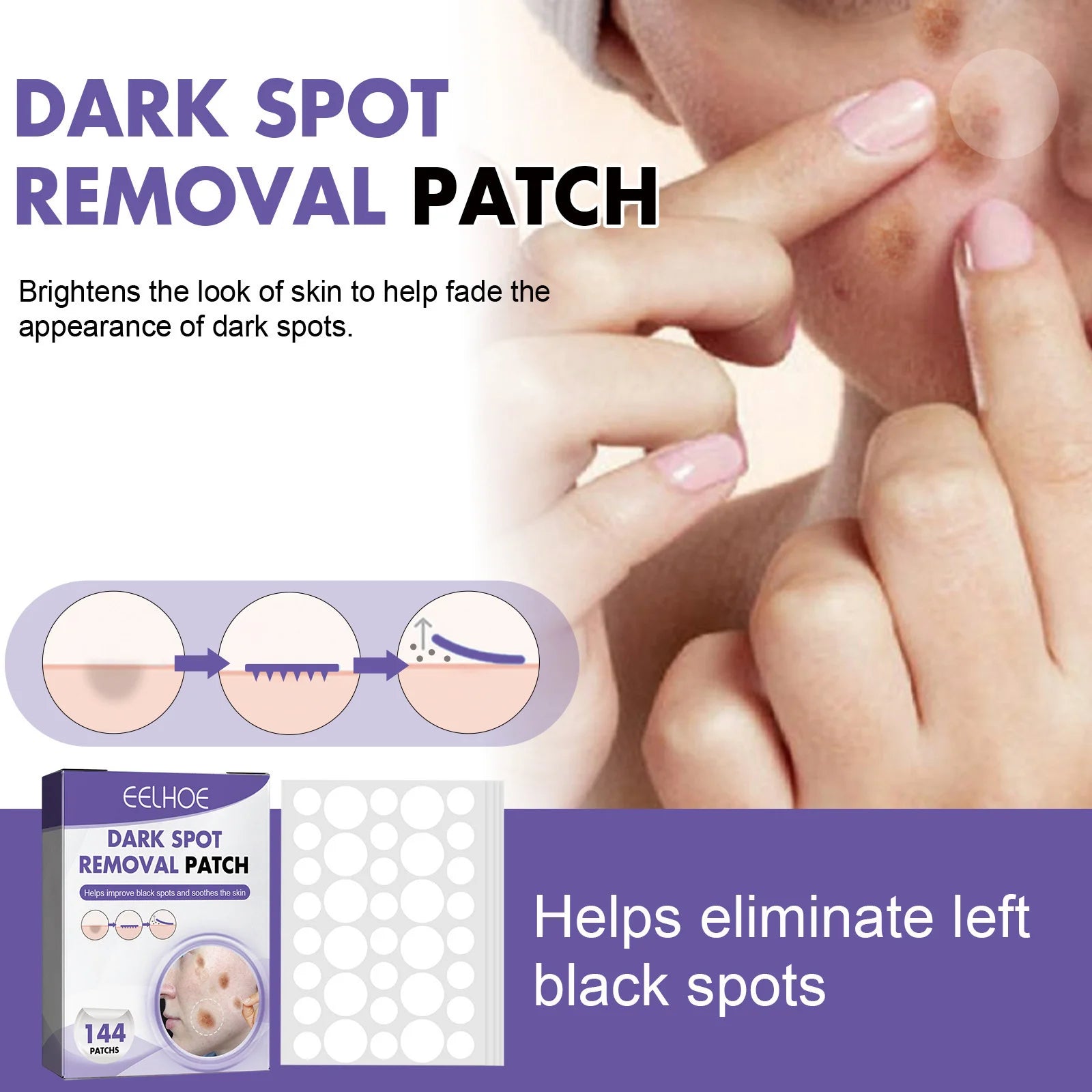144Pcs Hydrocolloid Acne Acne Patches Invisible Pimple Spot Marks Remover Concealer Cover Stickers Facial Skin Care Treatment