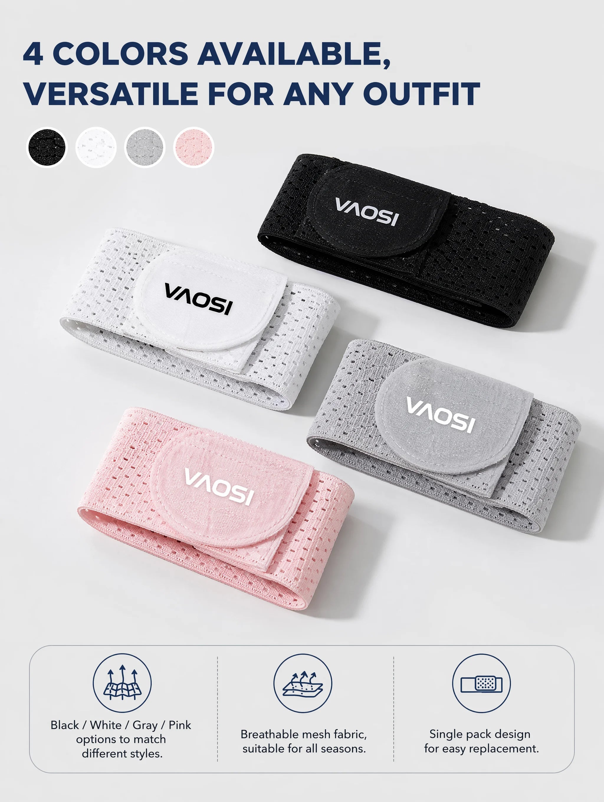 VBOSI Lightweight Compression Wrist Brace for Women, High Elastic Wrist Support for Tendonitis, Badminton Basketball Fitness