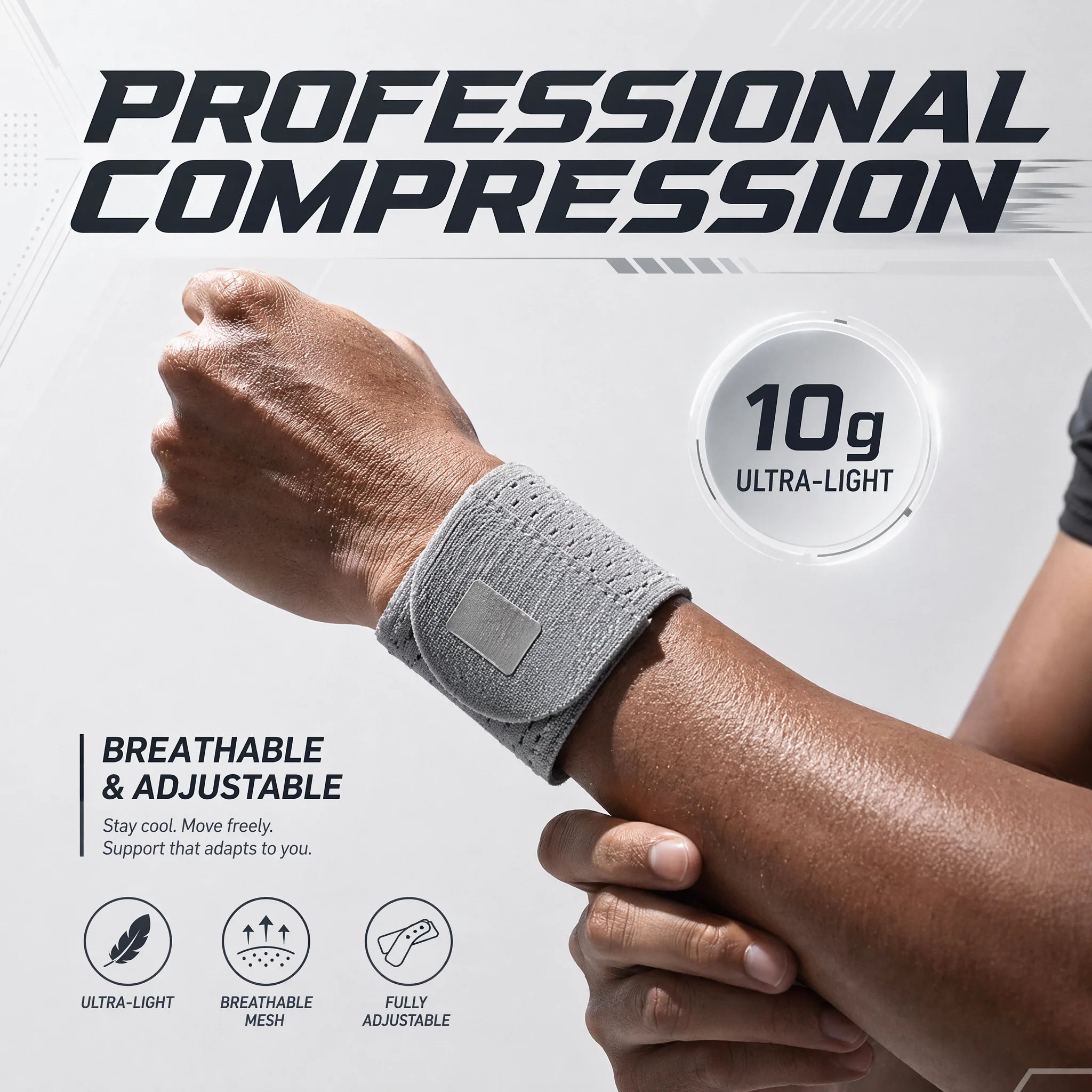 VBOSI Lightweight Compression Wrist Brace for Women, High Elastic Wrist Support for Tendonitis, Badminton Basketball Fitness