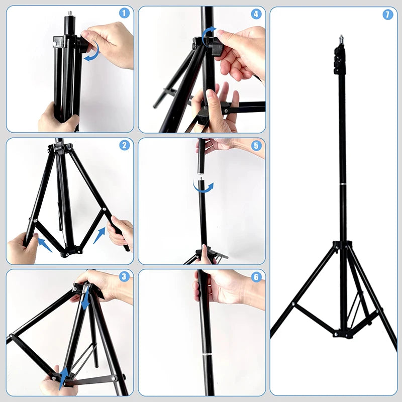 LED Ring Light with Tripod - Adjustable Studio Lighting for Creators Tidesmit
