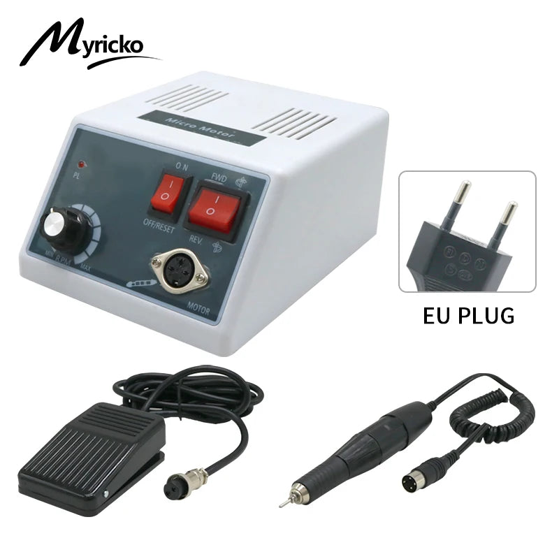 Dental Micromotor Polisher 35000 RPM Lab Handpiece - EU Certified Body Shaping Massage Equipment 204 Set EU Tidesmit