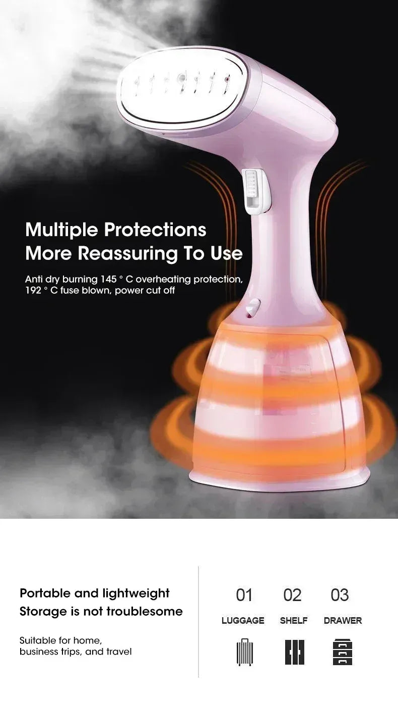 Tidesmit 1500W Handheld Garment Steamer 330ml EU Plug