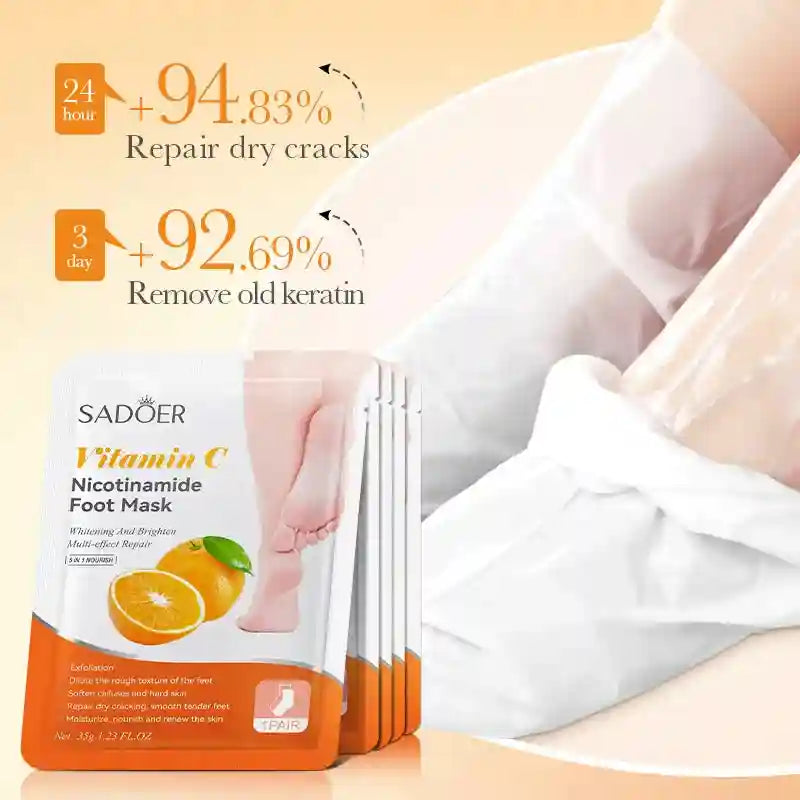 Fruit Foot Peel Mask - 6 Pairs Exfoliating & Moisturizing Treatment Scrubs Treatments Tidesmit