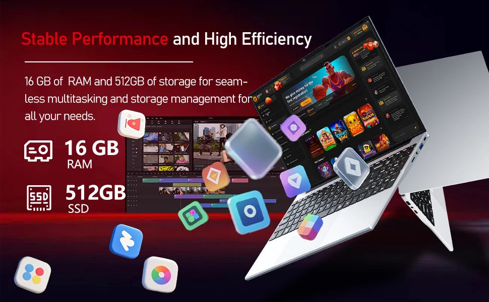 Intel Core i9-9900 Laptop PC Computer Windows 11 16GB RAM 1TB M.2 SSD Notebook Backlight Fingerprint Office Study Gaming Laptops