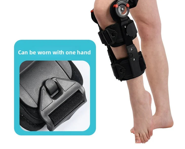 Adjustable Knee Brace Hinged Support Carbon Fiber Stay for Leg Fracture Meniscus Rehabilitation Post Surgery Recovery Breathable