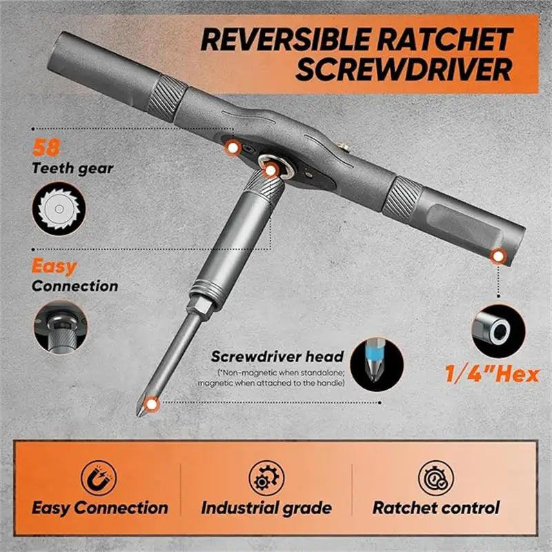 42 in 1 Magnetic Screwdriver Set, Multi Bit Ratchet Driver Portable Repair Tool Kit for Furniture, Computer, Bicycle, DIY
