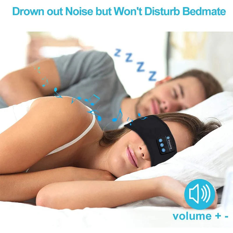 Bluetooth Sleep Headphones Headband – Wireless Soft Music Mask Tidesmit
