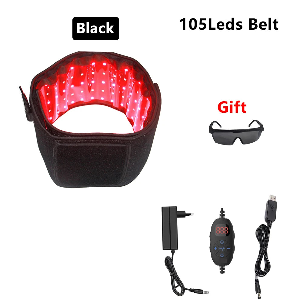 Red Light Therapy Belt for Pain Relief and Slimming - Model KK105 Relaxation Treatment KK105-Black Tidesmit