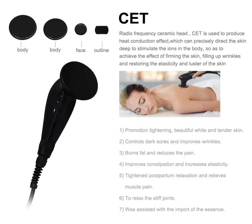 448K CET RET Back Massage Instrument for Deep Tissue Muscle Relief Back Massage Instrument Tidesmit