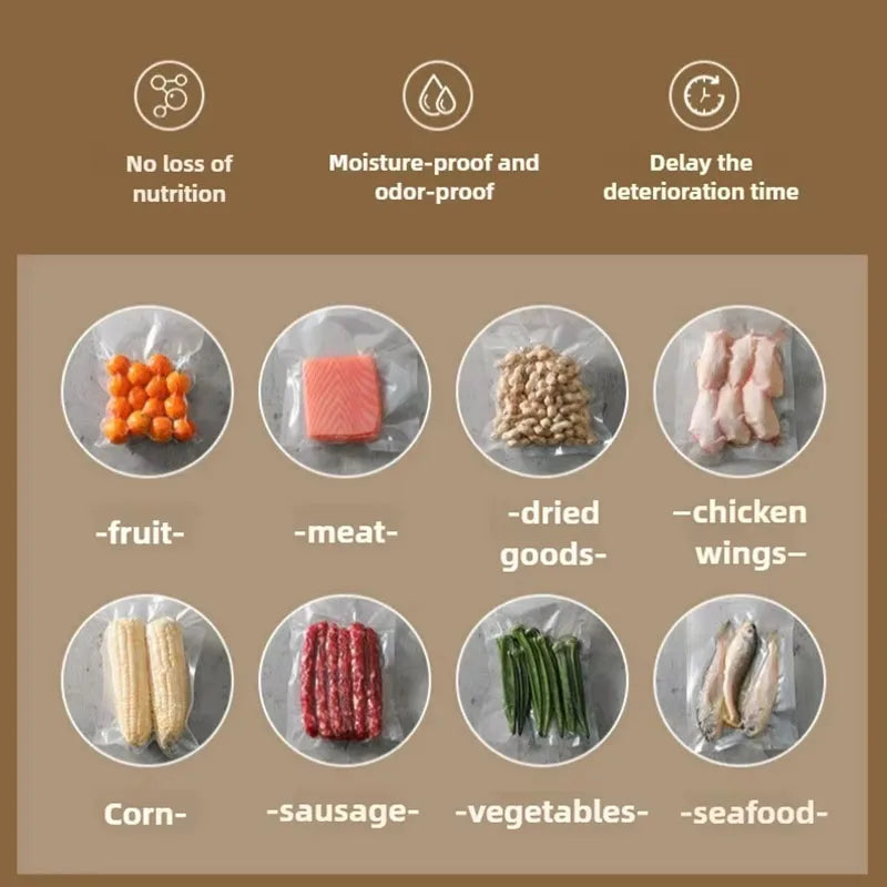 Vacuum sealing machine small food packaging machine fully automatic sealing cooked food compression plastic sealing machine