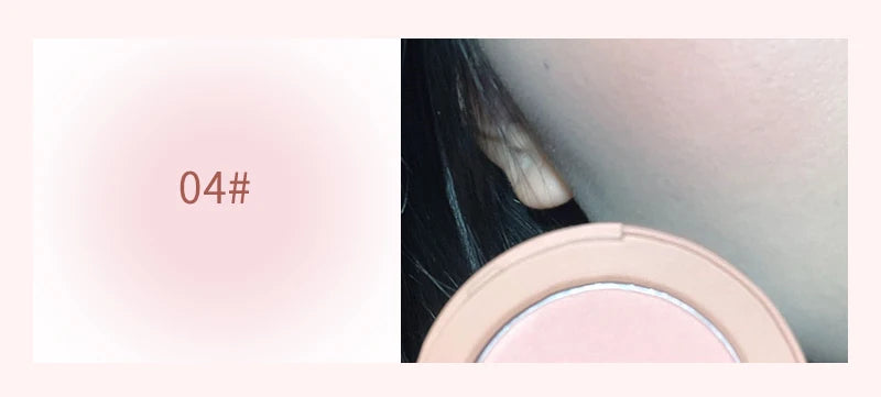 Tidesmit Herorange monochrome matte blush powder in Peach Orange, long-lasting waterproof texture close-up
