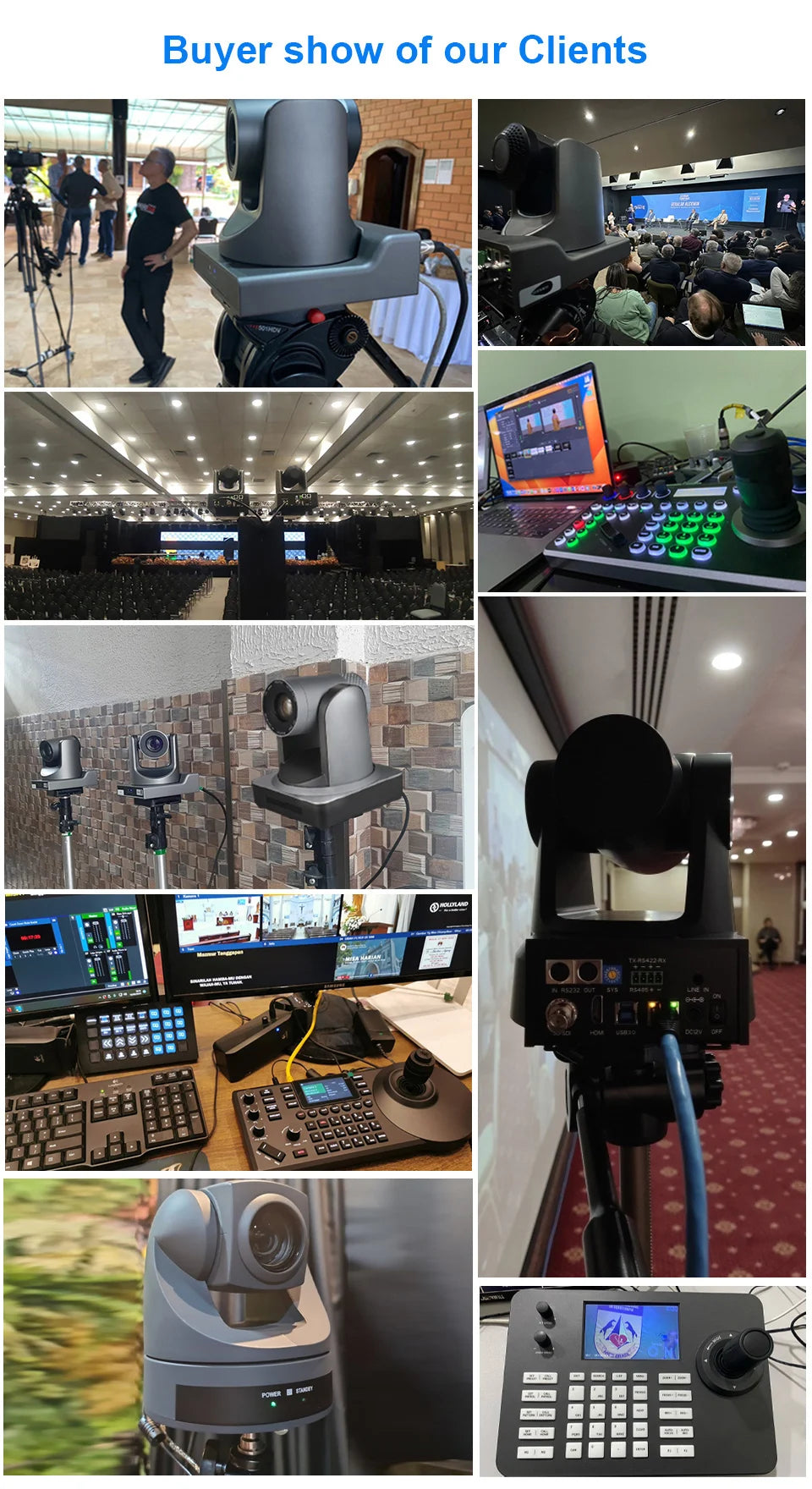 Runpu 4K 60fps NDI PTZ Camera 20x 30x Optical Zoom IP LIve Streaming PTZ Camera AI Auto-Tracking 3G-SDI LAN USB PoE for Church