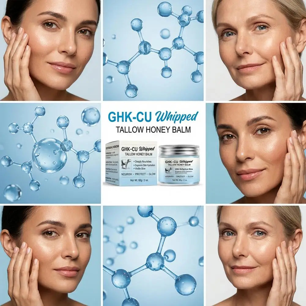 1/2/3pcs Ghk-Cu Beef Tallow Honey Balm Repair Dry Skin Deep Hydration Nourish Non-Greasy Brightening Even Skin Whipped Tallow Ho