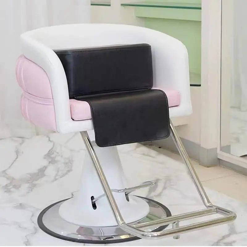 Barber Child Booster Seat - Black PU Leather Kids Salon Stool Massage Chairs Tidesmit
