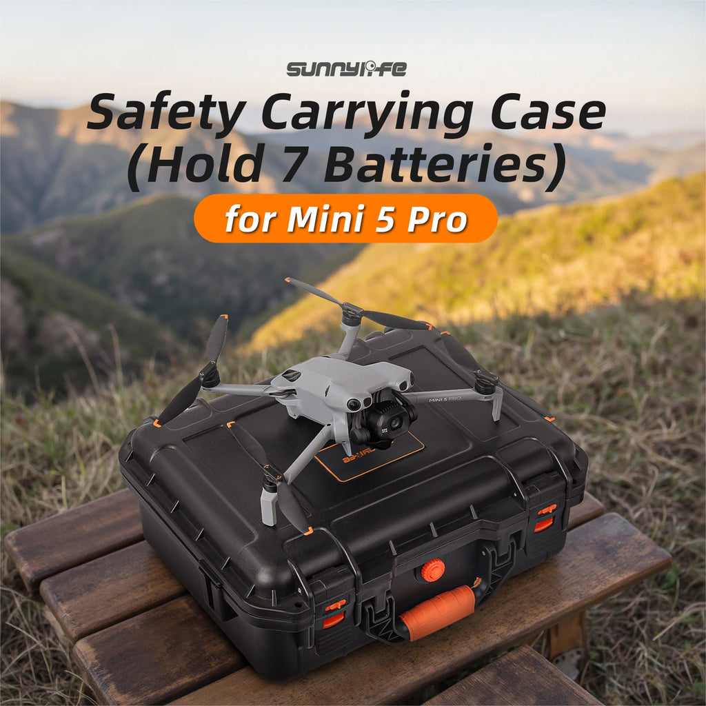DJI Mini 5 Pro Carrying Case - Waterproof Hard Shell Black Tidesmit