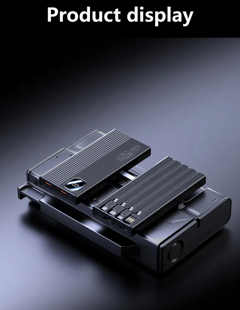 Portable Charger with 4-in-1 Cables - High Capacity Power Bank 50000mAh+ Tidesmit