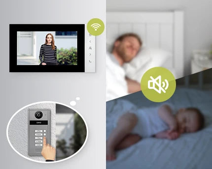 Smart Life Tuya APP Control HOMSECUR 7" WiFi Video Doorphone Night Vision Doorbell Intercom Kit for 5 Households