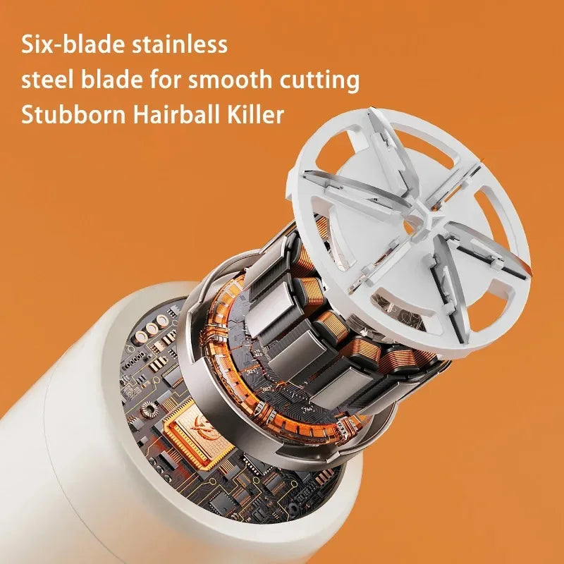 Tidesmit rechargeable fabric shaver showing the precision blade head for removing lint and hair balls from clothes