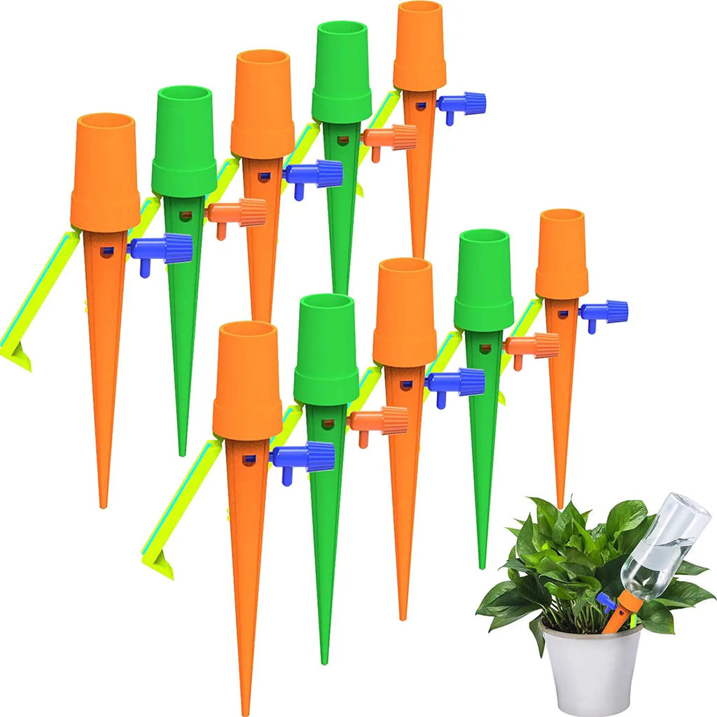 Auto Drip Irrigation System Automatic Watering Dripper Spike Garden Plants Flower Dripper Waterer Tools 1/2/4/6/12PCS