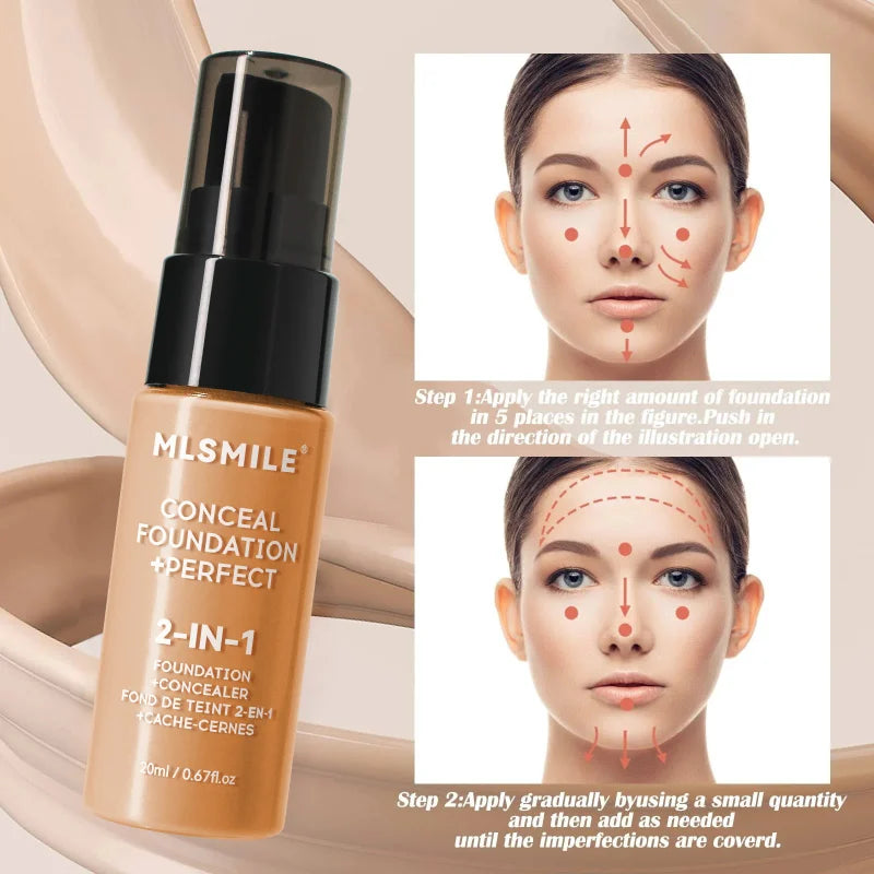 Tidesmit matte liquid foundation for oil control and long-lasting full coverage face makeup texture close-up